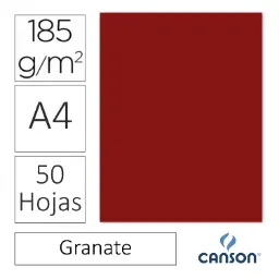 Cartulina Canson Iris A4 Granate