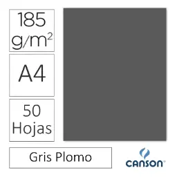 Cartulina Canson Iris A4 Gris Plomo