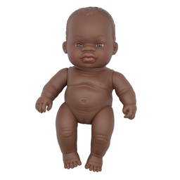 Muñeco Baby Africano Niña 21 Cm