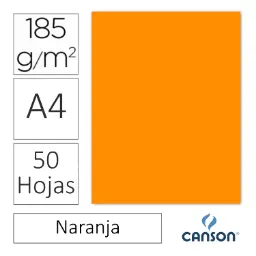 Cartulina Canson Iris A4 Naranja