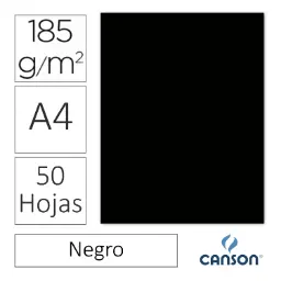 Cartulina Canson Iris A4 Negro