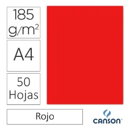 Cartulina Canson Iris A4 Rojo