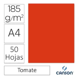 Cartulina Canson Iris A4 Tomate