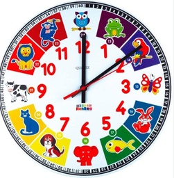 Reloj Didactico Animales 28cm Henbea