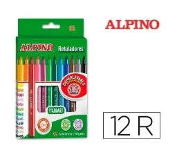 Rotulador Alpino Punta Fina Estuche 12 Colores