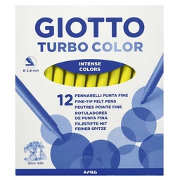 Rotulador Giotto Turbo Color Unicolor Amarillo 12 Uds