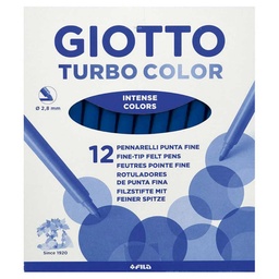 Rotulador Giotto Turbo Color Unicolor Azul Ultramar 12 Uds
