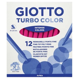 Rotulador Giotto Turbo Color Unicolor Magenta 12 Uds