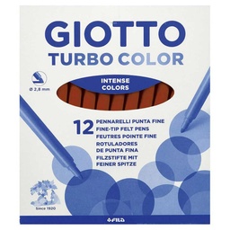 Rotulador Giotto Turbo Color Unicolor Marron Oscuro 12 Uds