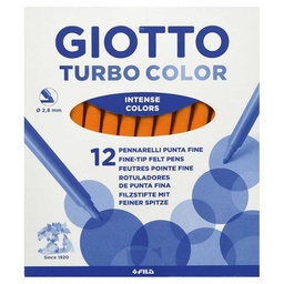Rotulador Giotto Turbo Color Unicolor Naranja 12 Uds