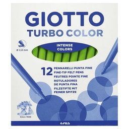 Rotulador Giotto Turbo Color Unicolor Verde Claro 12 Uds