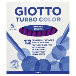 Rotulador Giotto Turbo Color Unicolor Violeta 12 Uds