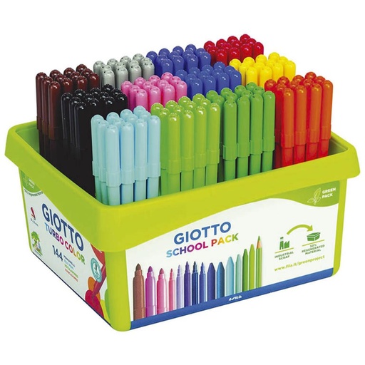 [649409] ROTULADOR GIOTTO TURBO COLOR SCHOOL PACK 144 ROTULADORES