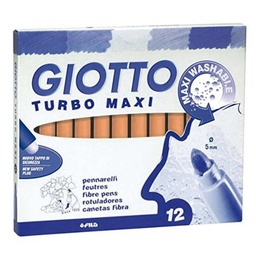 Rotulador Giotto Turbo Maxi Unicolor Carne 12 Uds