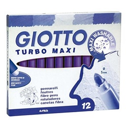 Rotulador Giotto Turbo Maxi Unicolor Violeta 12 Uds
