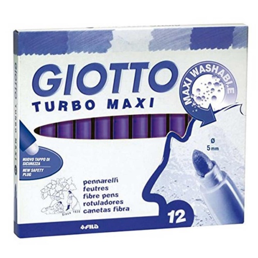 [649240] ROTULADOR GIOTTO TURBO MAXI UNICOLOR VIOLETA 12 UDS
