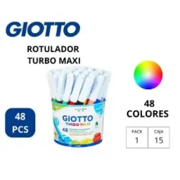 Rotulador Giotto Turbo Maxi Bote 48 Rotuladores