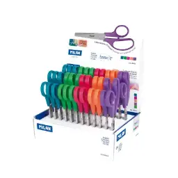 Tijera Basic Milan 13,3cm Colores Surtidos Expositor