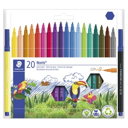 Rotulador Staedtler Noris Club Slim Estuche Cartón Reciclado 20 Colores