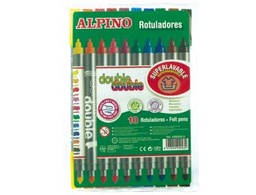 Rotuladores Alpino Doble Punta Caja 12 Colores
