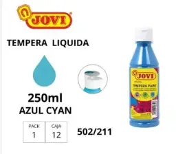 Tempera Jovi 250gr Azul Cyan