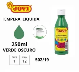 Tempera Jovi 250gr Verde Oscuro