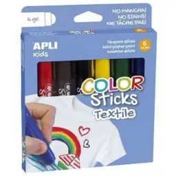 Tempera Solida Apli Textil 6gr 6 Unidades