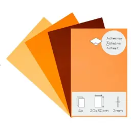 Láminas Goma Eva Otoño Adhesivas 20×30cm 2mm Pack De 4