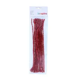 Limpiapipas Chenilla Metálicas Rojo 6mm×30cm 25 Unidades