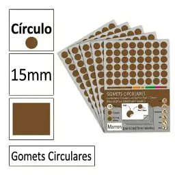 Gomets Circulo Mediano Ø 15 Mm Marron