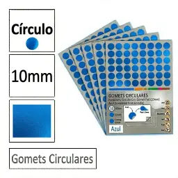 Gomets Circulo Pequeño Ø 10 Mm Azul