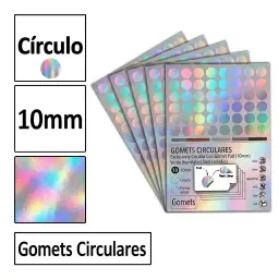 Gomets Circulo Pequeño Ø 10 Mm Holografico