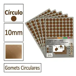Gomets Circulo Pequeño Ø 10 Mm Marron