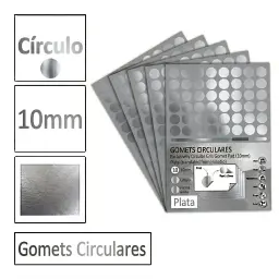 Gomets Circulo Pequeño Ø 10 Mm Metal Plata