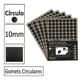 Gomets Circulo Pequeño Ø 10 Mm Negro