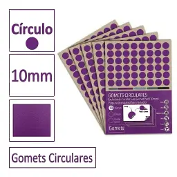 Gomets Circulo Pequeño Ø 10 Mm Purpura