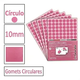 Gomets Circulo Pequeño Ø 10 Mm Rosa