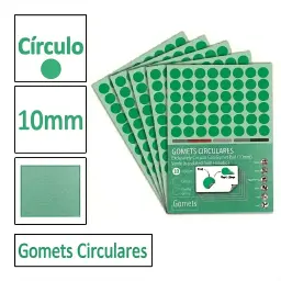 Gomets Circulo Pequeño Ø 10 Mm Verde