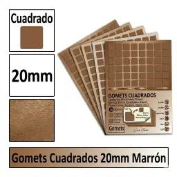 Gomets Cuadrado Grande Ø 20 Mm Marron