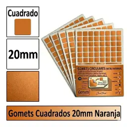 Gomets Cuadrado Grande Ø 20 Mm Naranja