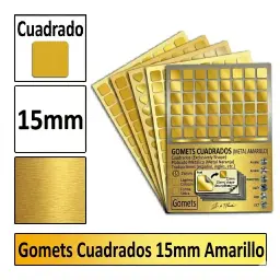 Gomets Cuadrado Mediano Ø 15 Mm Amarillo