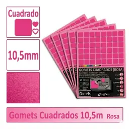 Gomets Cuadrado Pequeño Ø 10,5 Mm Rosa