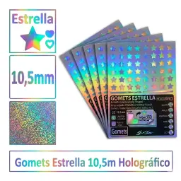 Gomets Estrella Ø 10,5 Mm Holografico