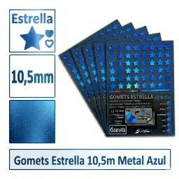 Gomets Estrella Ø 10,5 Mm Metal Azul
