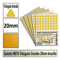 Gomets Triangulo Grande Ø 20 Mm Amarillo