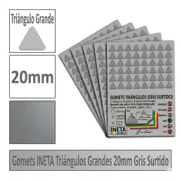 Gomets Triangulo Grande Ø 20 Mm Gris