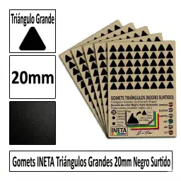 Gomets Triangulo Grande Ø 20 Mm Negro