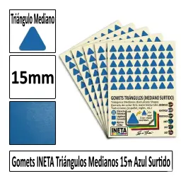 Gomets Triangulo Mediano Ø 15 Mm Azul