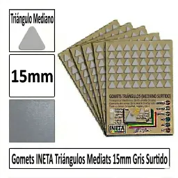 Gomets Triangulo Mediano Ø 15 Mm Gris