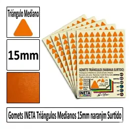 Gomets Triangulo Mediano Ø 15 Mm Naranja